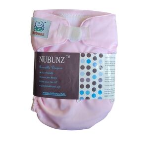 Nubunz Pink Eco Friendly Reusable Diaper One Size